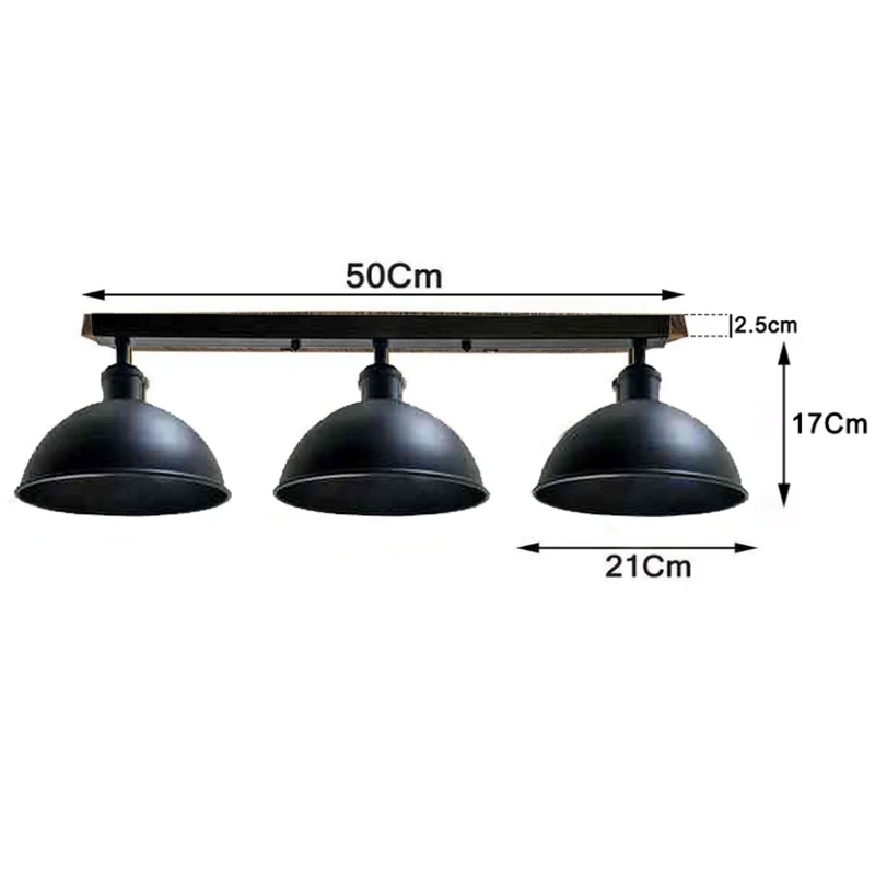 Industrie Deckenleuchte 3 flammen lampe | Ø 21 cm ~ 3315