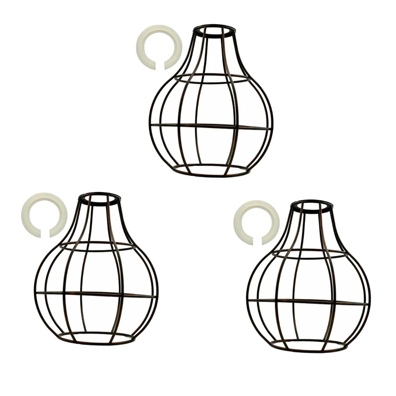 Lampenschirme Vintage DrahtKäfig Schirm Pendelleuchten Retro Deckenlampenschirm~3357