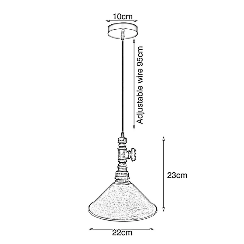 All Seasons Life Wasserrohr Lampe Industrial Pendelleuchte | Metallrohr Deckenlampe ~ 3349