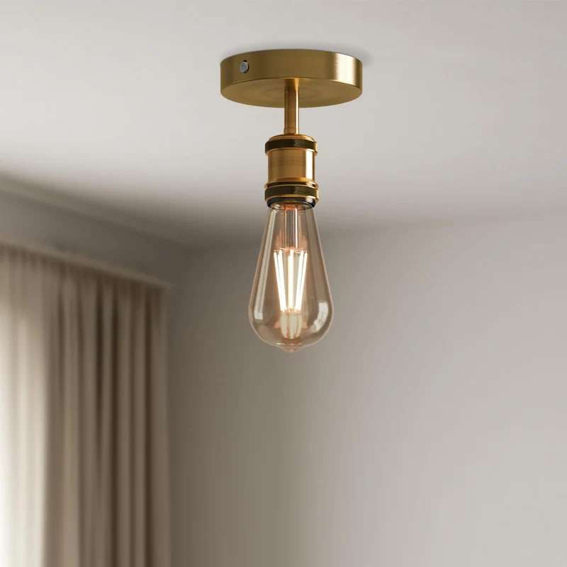 LEDSone Vintage Deckenleuchte | E27 Fassung Deckenlampe zur Direktmontage ~ 3348
