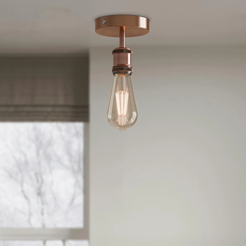 LEDSone Vintage Deckenleuchte | E27 Fassung Deckenlampe zur Direktmontage ~ 3348