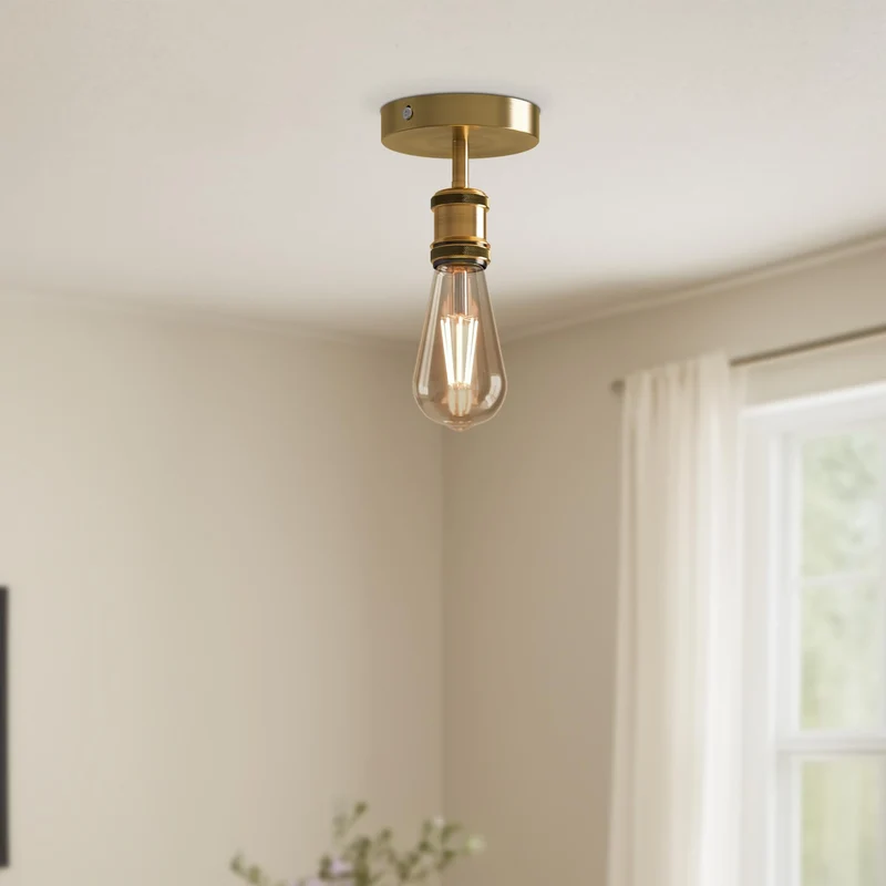 LEDSone Vintage Deckenleuchte | E27 Fassung Deckenlampe zur Direktmontage ~ 3348