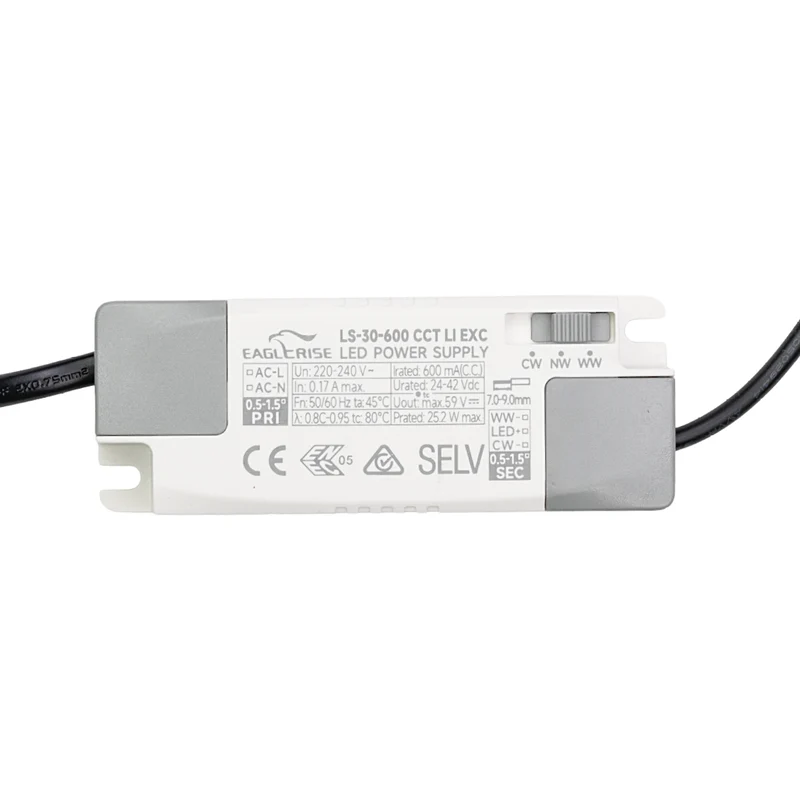 LED Einbauleuchte CCT Downlight, 1750 lm, 2700–6500 K, IP65, CRI90