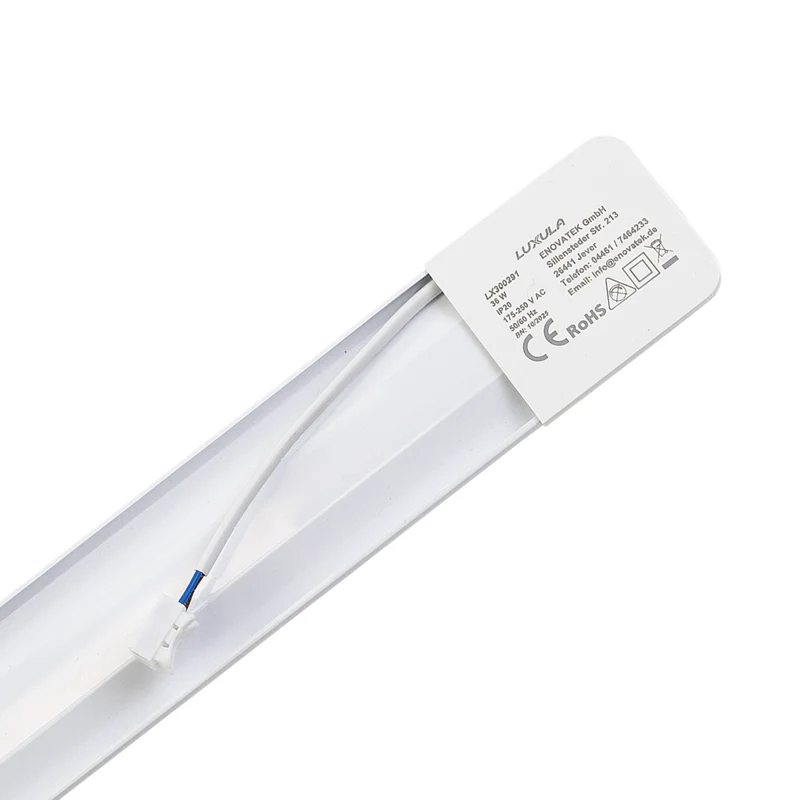 LED Unterbauleuchte, 150 cm, 45 W, 4850 lm, 3000-4000-6500 K, IP20, Lichtfarbe einstellbar, mit Anschlussblock, weiß