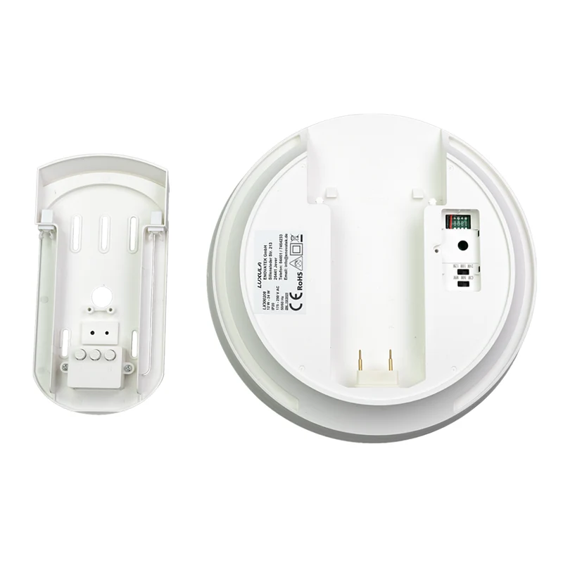 LED CCT Aufbauleuchte, 12–24 W, 2500 lm, Ø230 × 60 mm, 3000-4000-6500K einstellbar, Klickmontage, integrierter Anschlussblock, rund