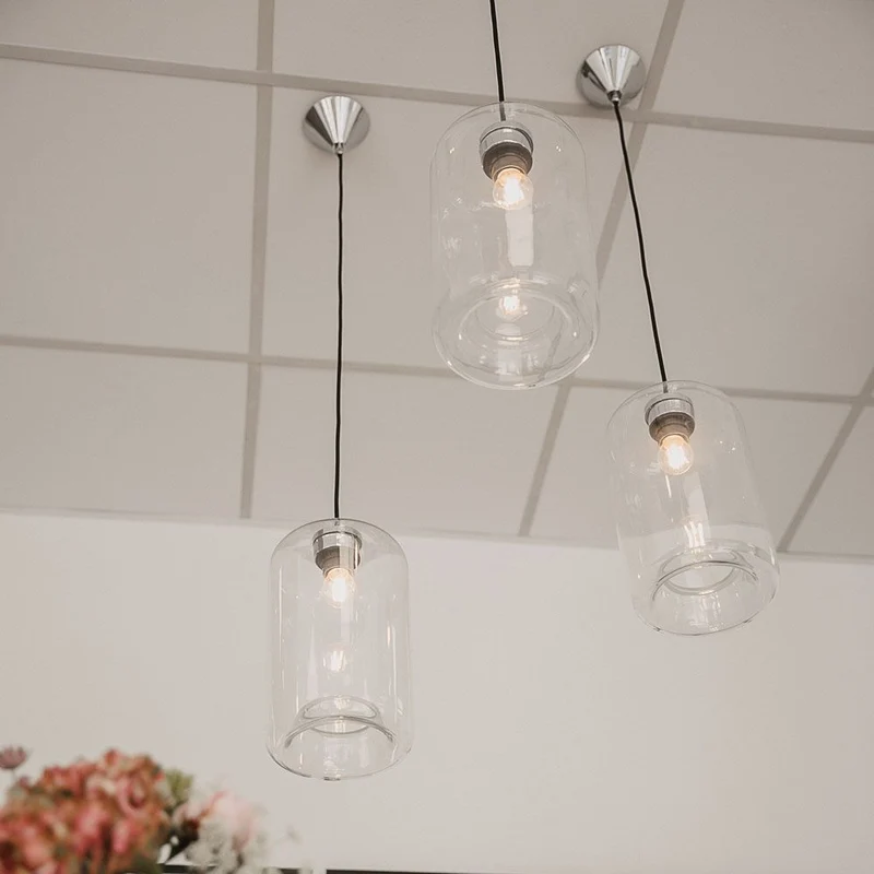 s.luce Cruet Glas-Pendelleuchte Up & Low 150cm