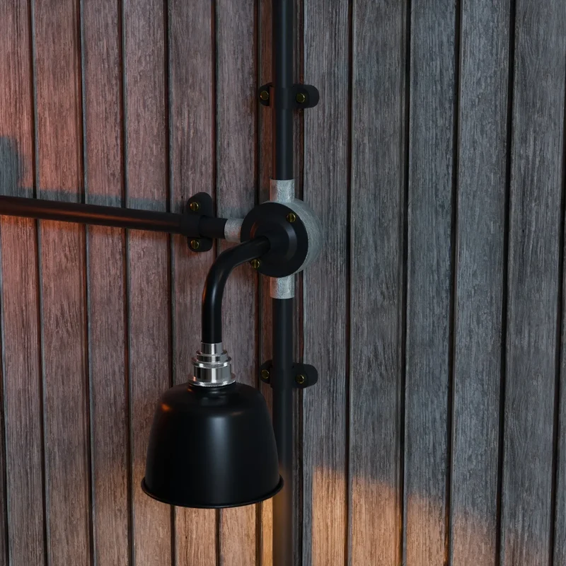 Leuchtkasten Armatur Verzinkter Stahl Klemmenkasten für Lampe ~3226