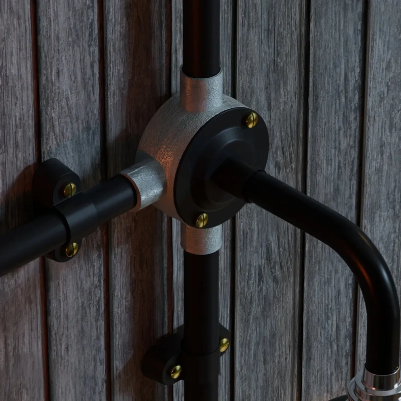 Leuchtkasten Armatur Verzinkter Stahl Klemmenkasten für Lampe ~3226