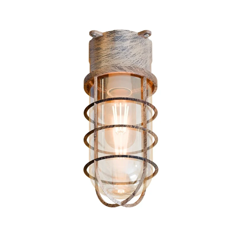 Retro Oval Schott Käfig Wand Deckenhalterung Einbau Leuchte ~3223