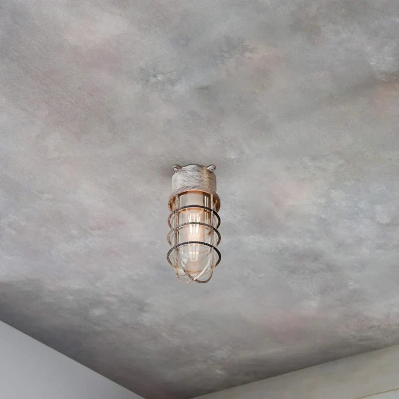 Retro Oval Schott Käfig Wand Deckenhalterung Einbau Leuchte ~3223