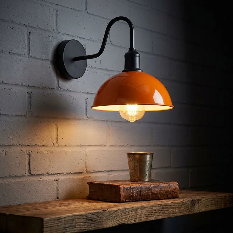Vintage Farmhouse Wandleuchte – Industrie Barn Light Innen | Ø21 cm | E27 ~3313
