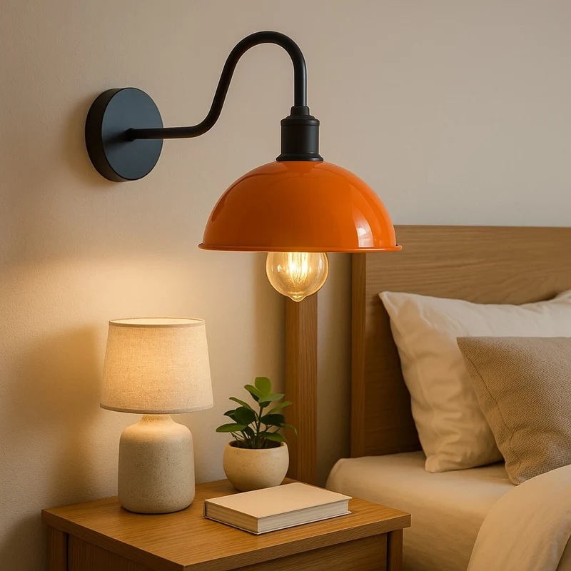 Vintage Farmhouse Wandleuchte – Industrie Barn Light Innen | Ø21 cm | E27 ~3313