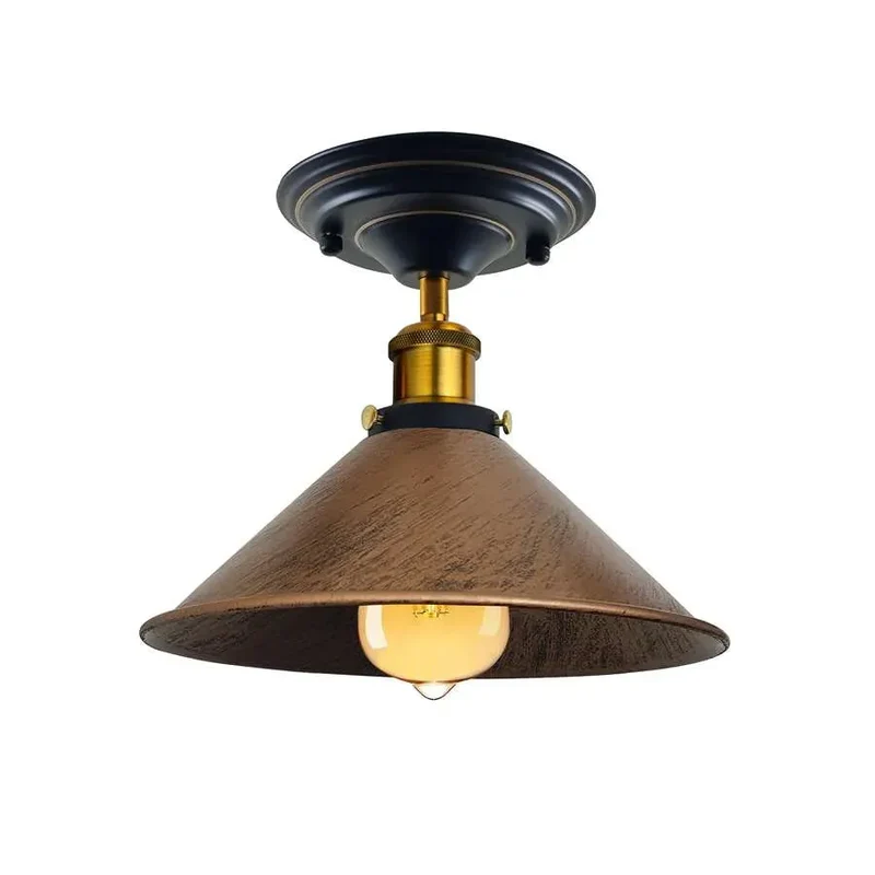 Deckenleuchte Gold Matt – Vintage Industrie Deckenlampe | E27 ~3311