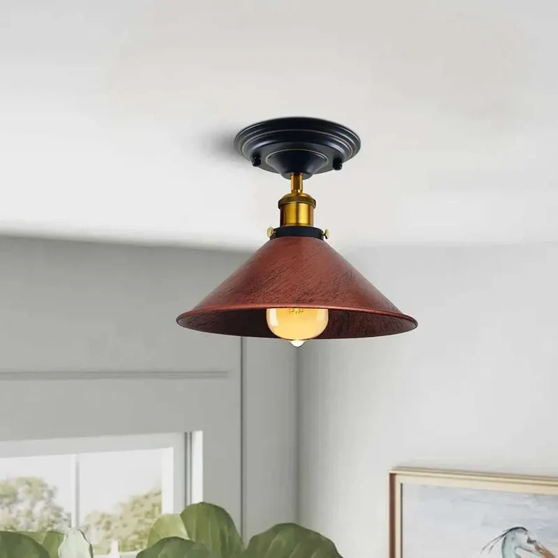 Deckenleuchte Gold Matt – Vintage Industrie Deckenlampe | E27 ~3311