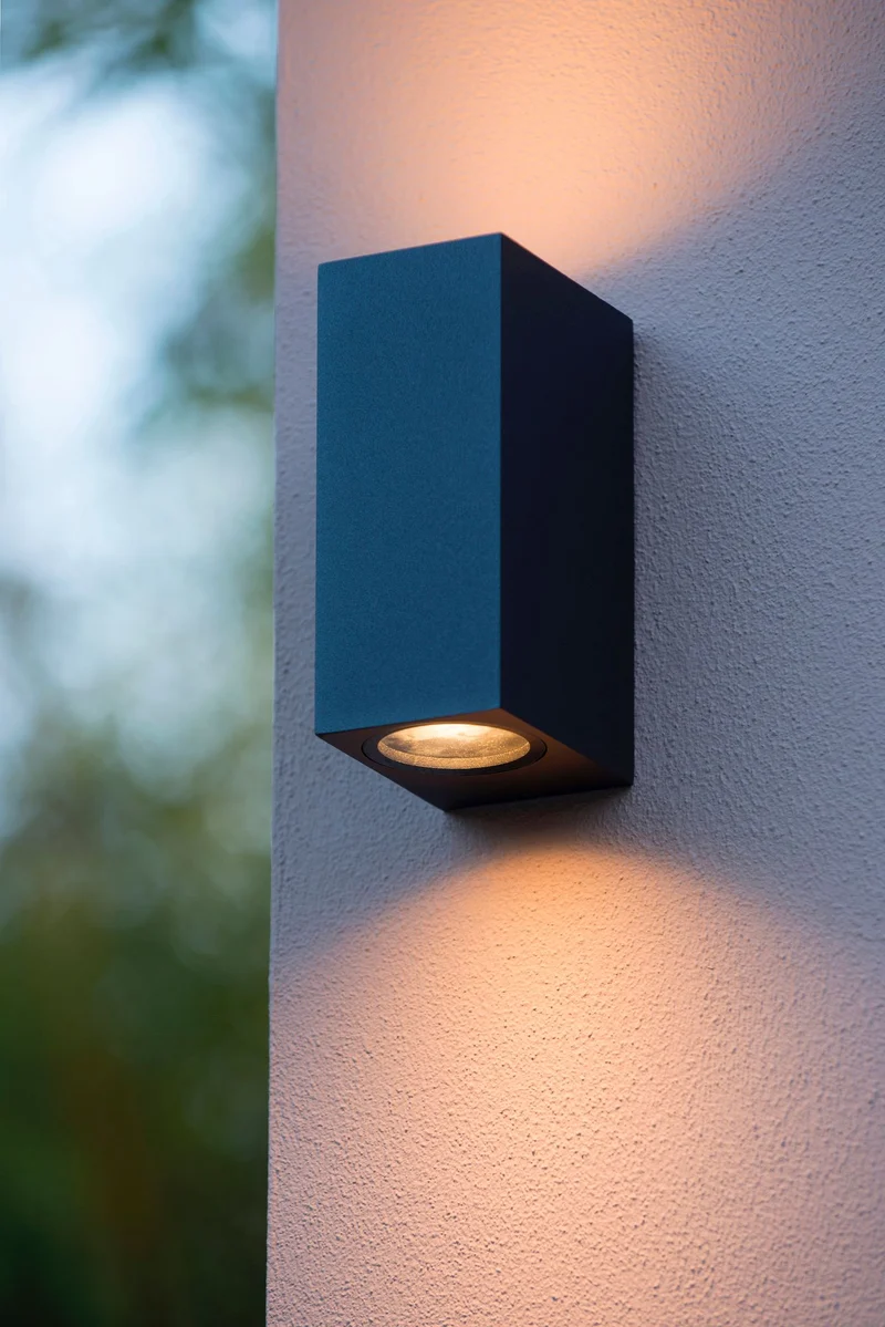 Außen-Wandstrahler Zaro 2-flammig Up & Down IP65 Schwarz