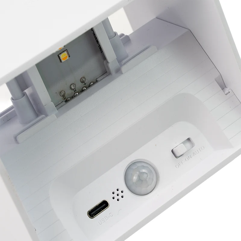 LED Akku Wandleuchte mit Bewegungssensor, Up- & Downlight, Lichtfarbe und Helligkeit einstellbar, mit Fernbedienung, weiß, wiederaufladbar, Innenbereich