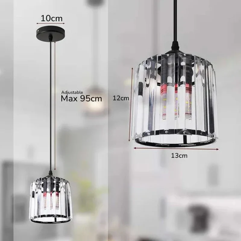 All Seasons Life Moderne Kristall-Pendelleuchte E27 | K9 Glas ~3217