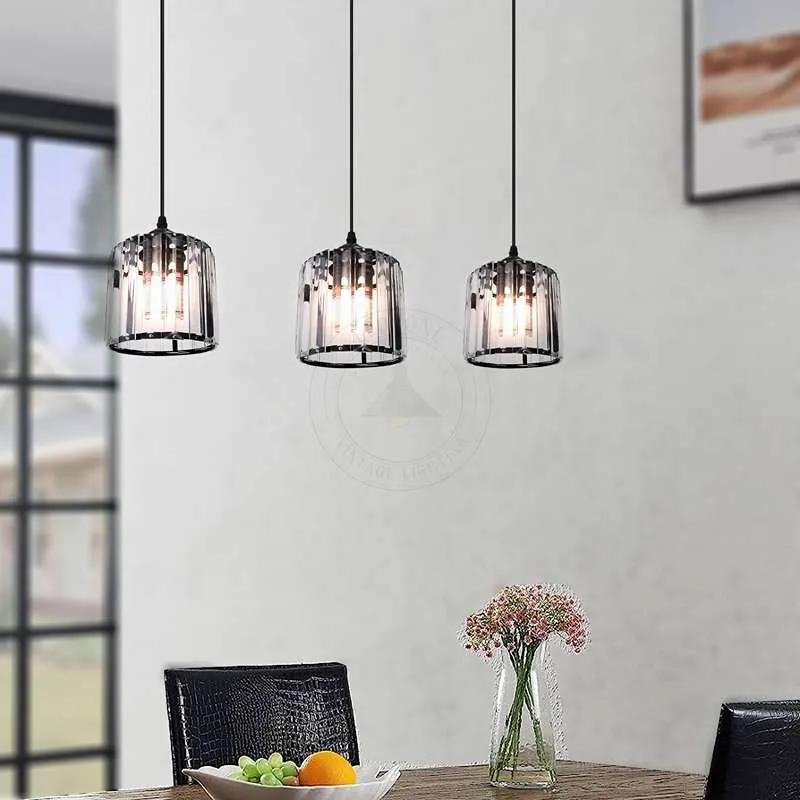 All Seasons Life Moderne Kristall-Pendelleuchte E27 | K9 Glas ~3217