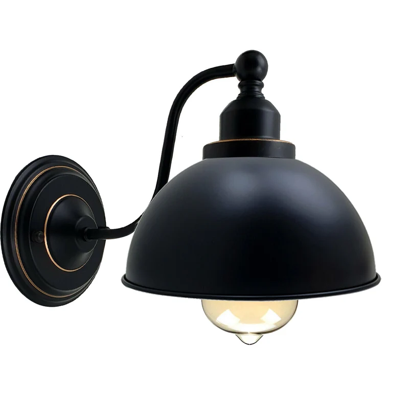 Retro-Kuppel-Wandleuchte, Industrie-Wandleuchte aus Metall ~3211