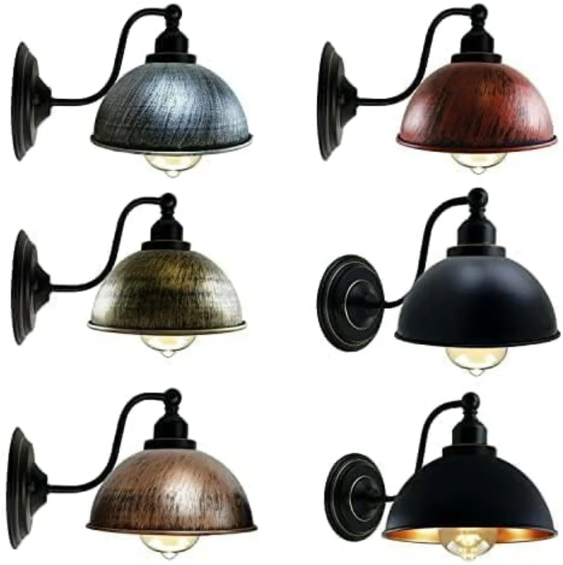 LEDSone Industrielle Wandleuchte Vintage Eisen Lampenschirm Wandlampe ~3298