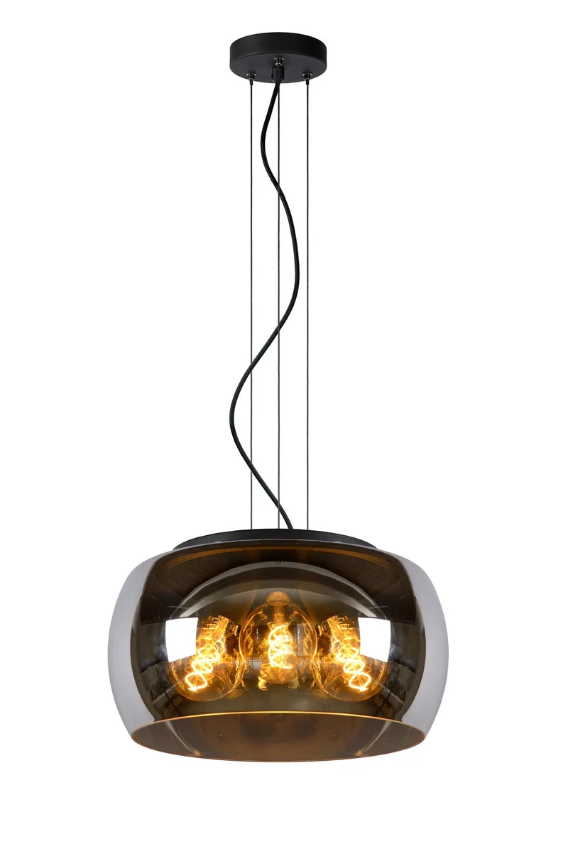 Pendellampe Olivia 3-flammig mit Glasschirm Ø 40cm