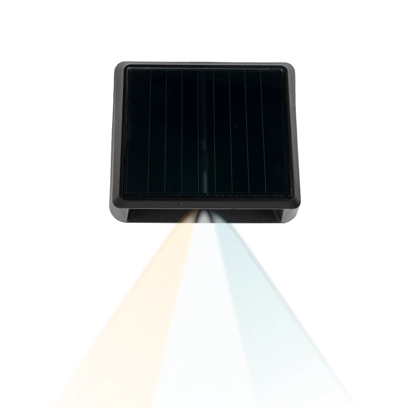 Solar LED Wandleuchte Außen, 1-flammig, 3 Lichtfarben einstellbar (CCT), IP54, mit Akku, Gartenleuchte