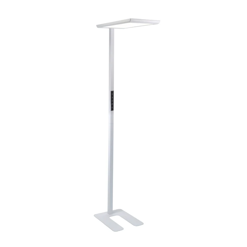 LED Büro-Stehleuchte, Up/Down, in Weiß, 100 W, 7000 lm, 4000 K (neutralweiß), UGR<16, CRI98, dimmbar, RG0, Bridgelux LED, Arbeitsplatzleuchte