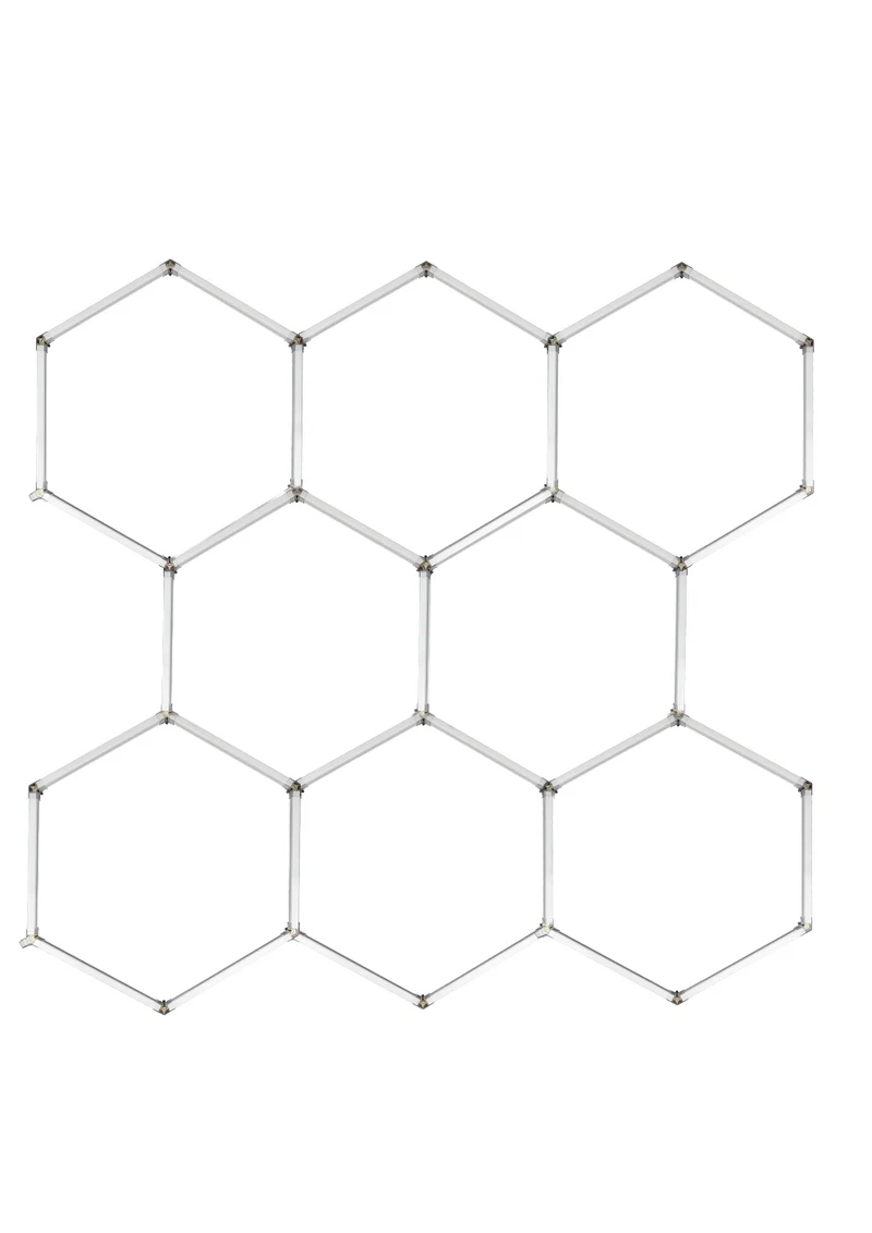 LED Deckenleuchte, HexaForm, 8er Set, 6500 K (kaltweiß), Hexagon Leuchte, Garagenlampe, Salon Beleuchtung