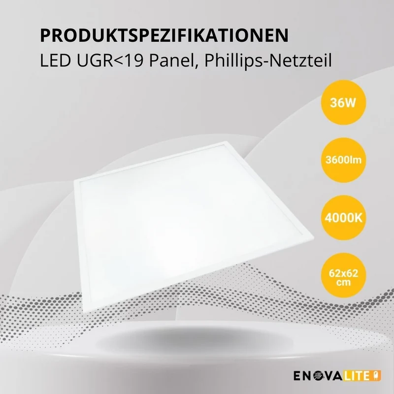 LED Panel UGR<19, 36 W, 3.600 lm, 4000 K (neutralweiß)