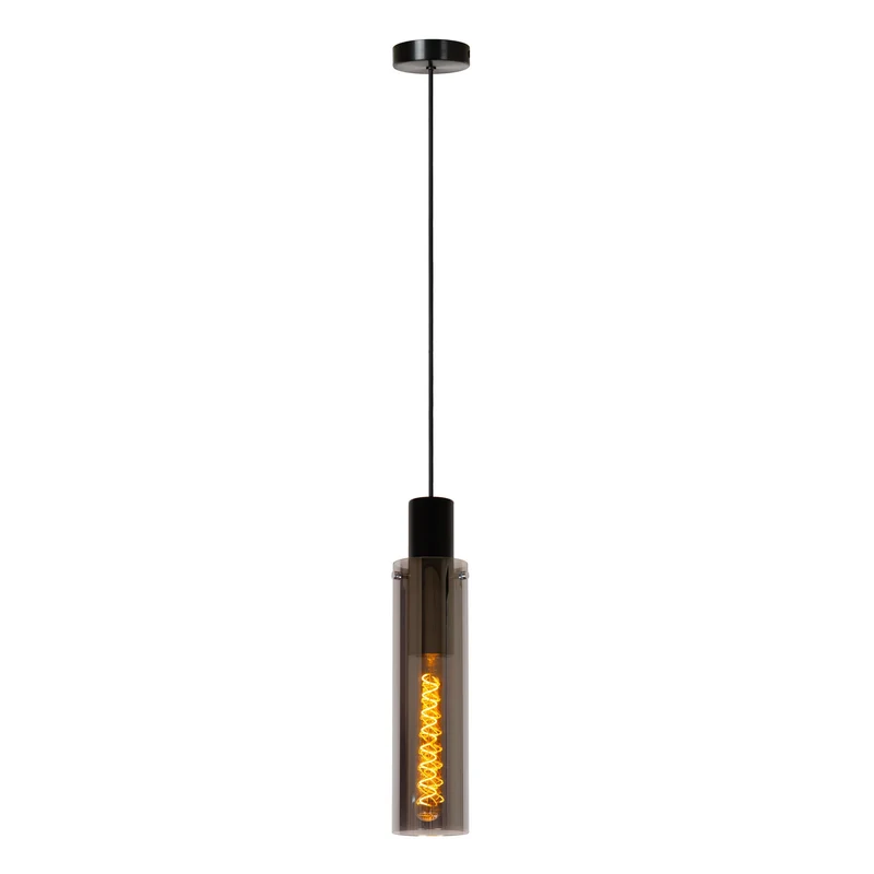 Pendelleuchte Orlando Glas Rauchgrau höhenverstellbar dimmbar 172cm