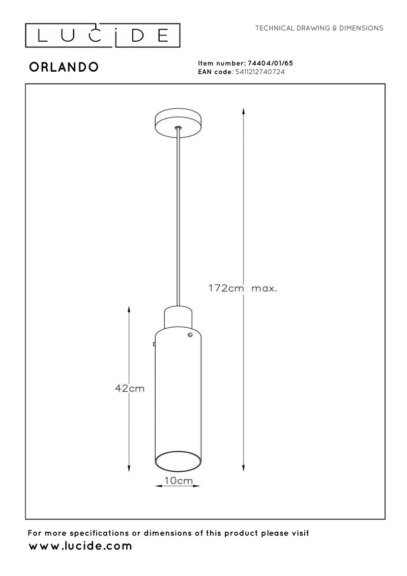Pendelleuchte Orlando Glas Rauchgrau höhenverstellbar dimmbar 172cm