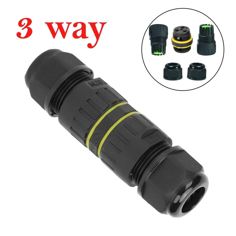 Kabelstecker wasserdicht Outdoor 3-polig IP68 Hülse 450V ~3201