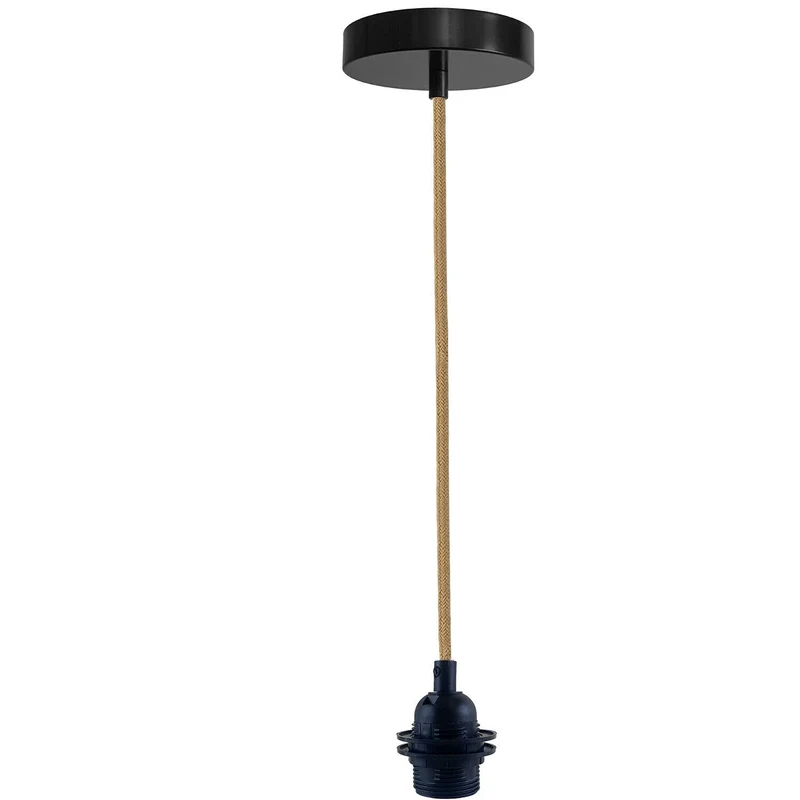 1m Deckenlampe Textilkabel mit Fassung E27 ~3295