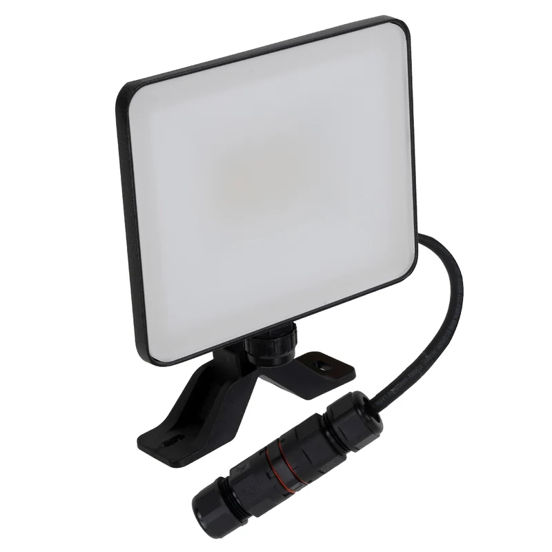 LED-Fluter, BeamPlug, 20 W, 4000 K (neutralweiß), 2400 lm, schwarz, verstellbare Leuchtrichtung, Plug-In Sensor Vorrichtung, IP65 Kabelverbinder, Wand- & Eckmontage