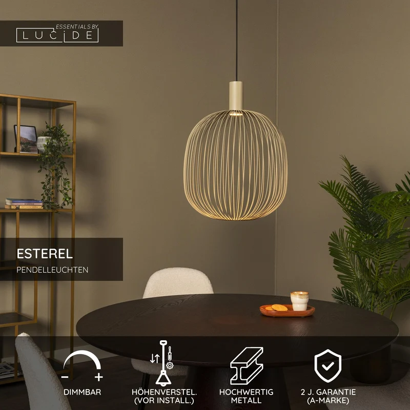 Hängelampe Esterel Ø 40cm Taupe