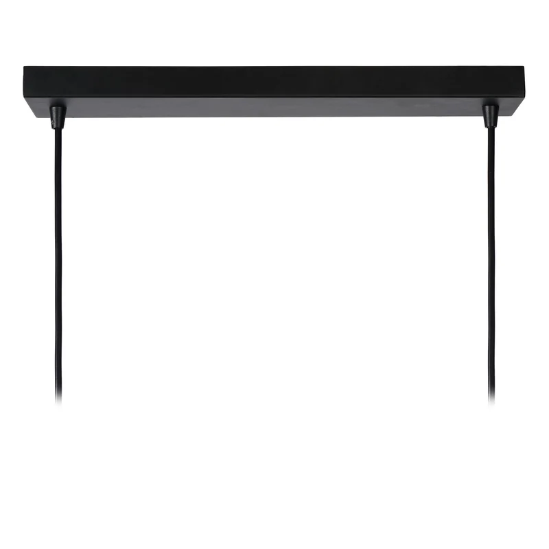 Pendelleuchte Ruben 4-flammig E27 Schwarz, Messing 92cm