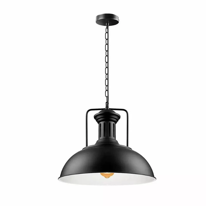 Industrielle Pendelleuchte schwarz modern Hangelampen~3172
