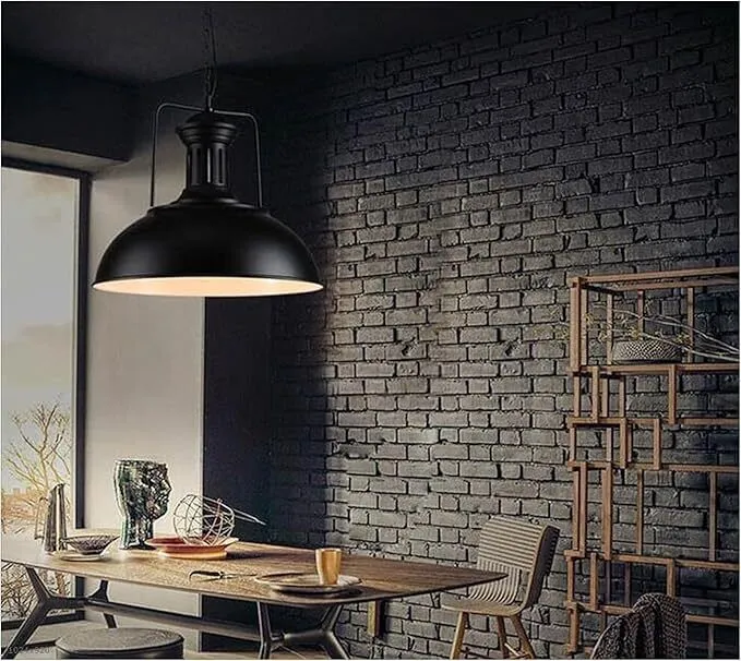 Industrielle Pendelleuchte schwarz modern Hangelampen~3172