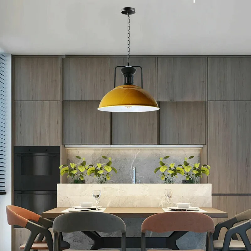 Industrielle Pendelleuchte schwarz modern Hangelampen~3172