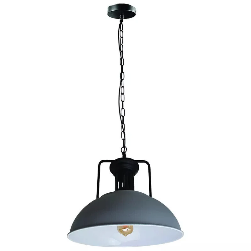 Industrielle Pendelleuchte schwarz modern Hangelampen~3172