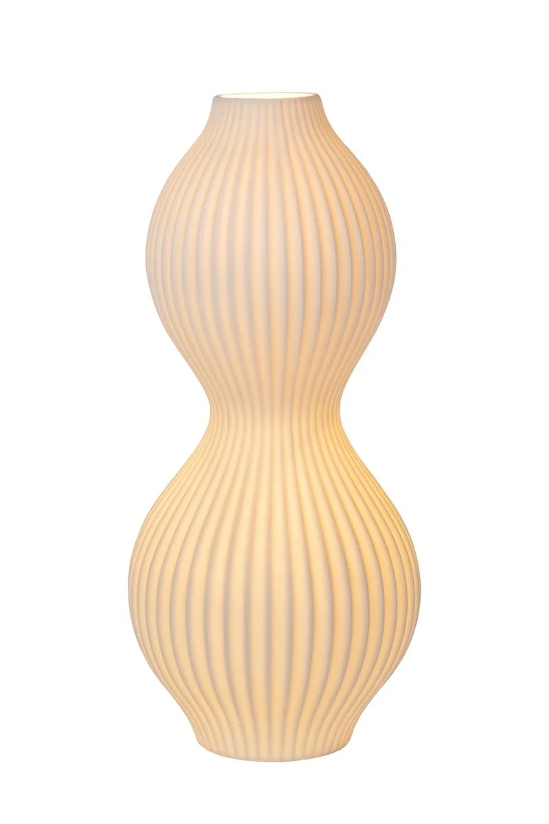 Tischleuchte Momoro Porzellan 40,2cm Weiß