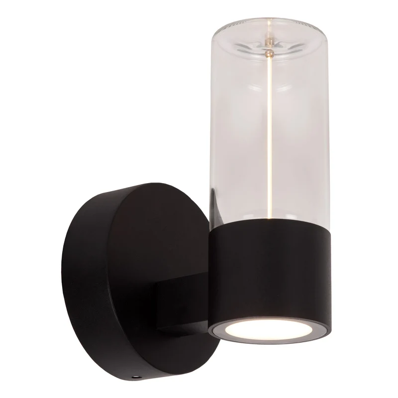LED-Außenwandleuchte Filani IP54 mit Glasschirm Breite 12,3cm
