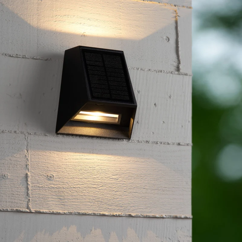 LED-Außenwandleuchte Luton IP54 mit Bewegungsmelder Schwarz