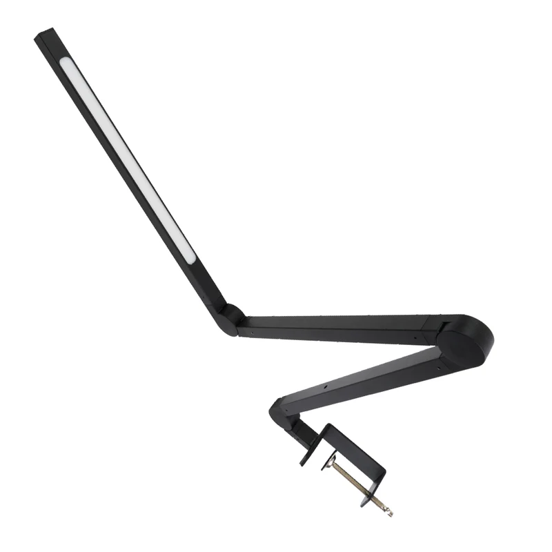 LED-Schreibtischlampe mit Clip, in Schwarz, dimmbar, 5 Farbtemperaturstufen, 10 W, 450 lm, klemm- und verstellbare Monitorlampe