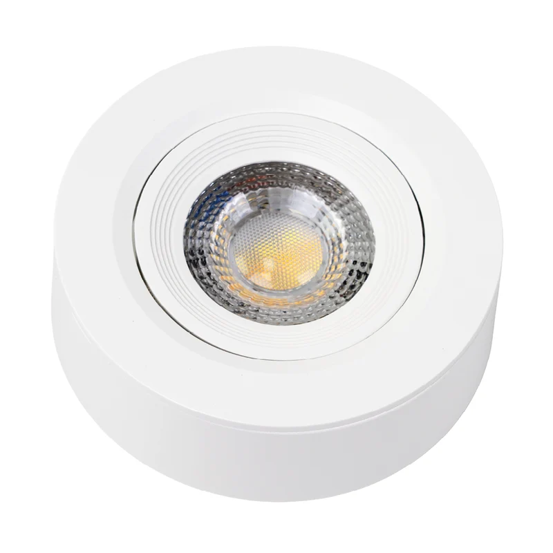 LED CCT Downlight, Ein- und Aufbaustrahler, schwenkbar, in Weiß, 5 W, 500 lm, 38°, 3000K-6500K einstellbar