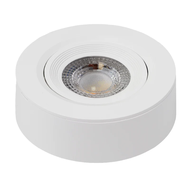 LED CCT Downlight, Ein- und Aufbaustrahler, schwenkbar, in Weiß, 5 W, 500 lm, 38°, 3000K-6500K einstellbar
