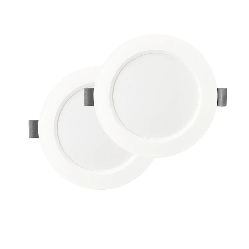 LED Einbauleuchte in Weiß, 6 W, 230 V, IP44-geschützt, 600 lm, Lichtfarbe einstellbar, Ø117x25 mm, Einbaustrahler mit Diffusor, Badezimmer Deckenleuchte