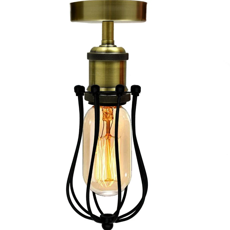 LEDSONE Käfig-Deckenlampe Metall-Leuchte im Industrie ~3160