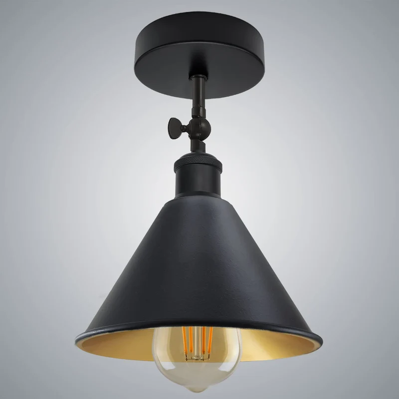 Schwarze Deckenleuchten verstellbar Vintage Deckenlampe~3259