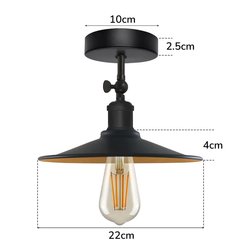 Schwarze Deckenleuchten verstellbar Vintage Deckenlampe~3259